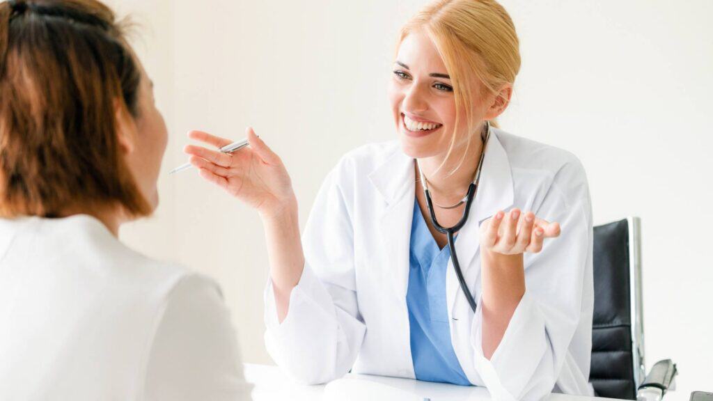 Doctor monitoring patient progress in opiate detox in New Jersey.